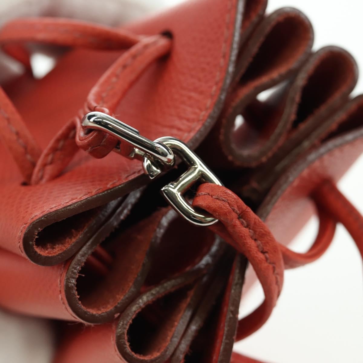 Hermes Vespa Leather Red Leather Clutche & Pouche Bag (Pre-Owned)