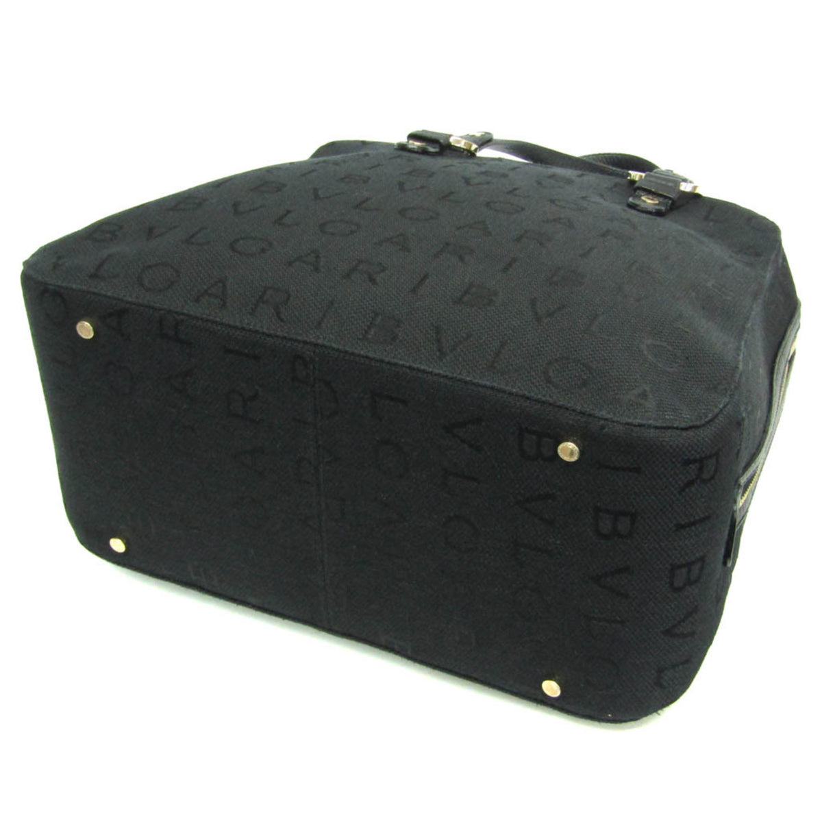 Bvlgari Logomania Canvas Black Canvas Handbag (Pre-Owned)
