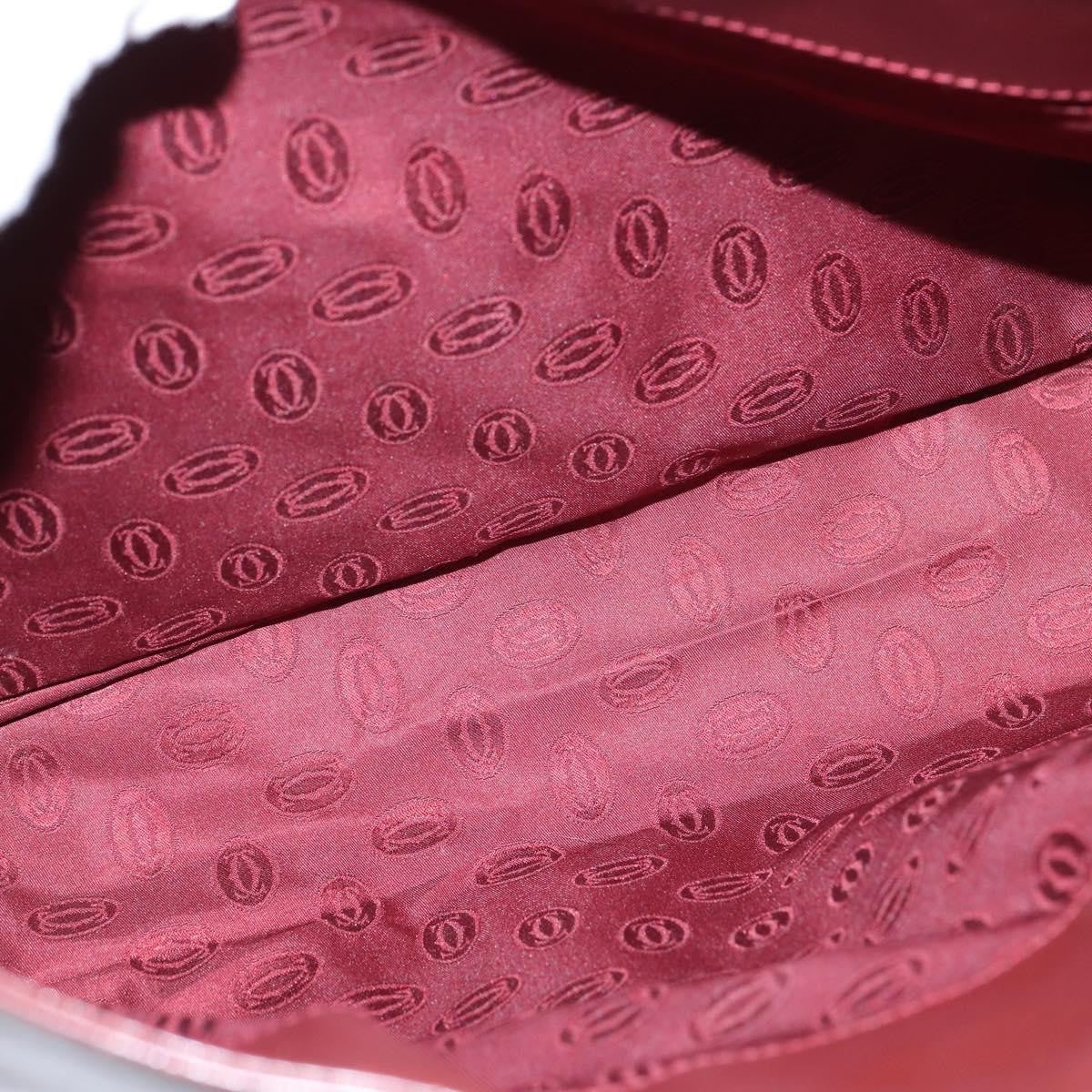 Cartier Must De Cartier Leather Burgundy Leather Shoulder Bag Bag (Pre-Owned)