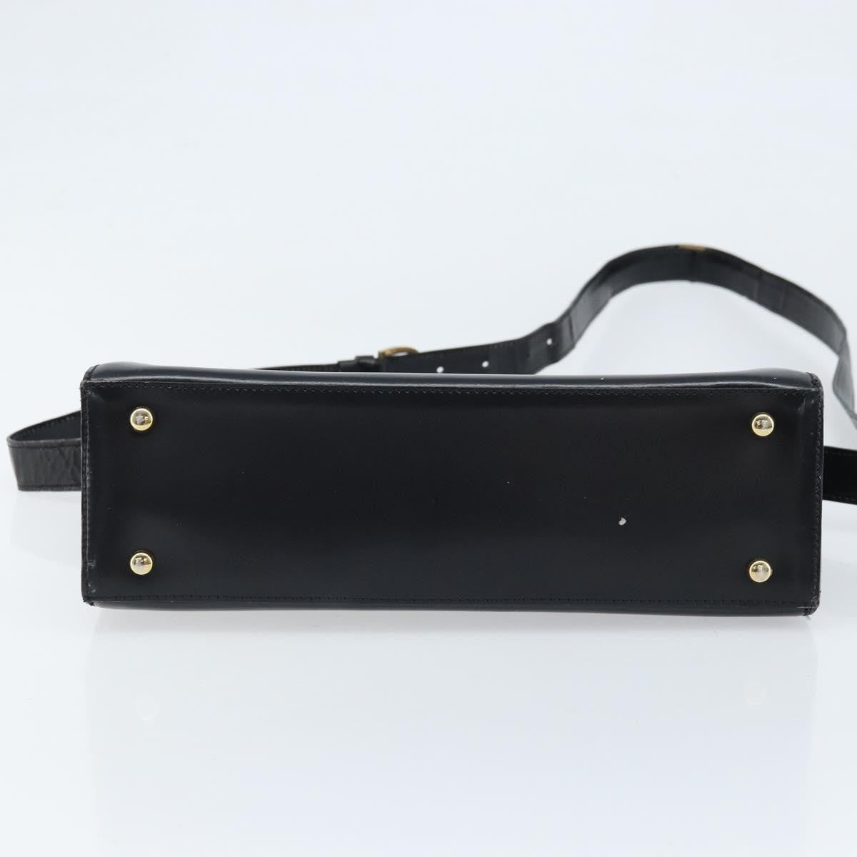 Celine Vintage Leather Black Leather Shoulder Bag Bag (Pre-Owned)