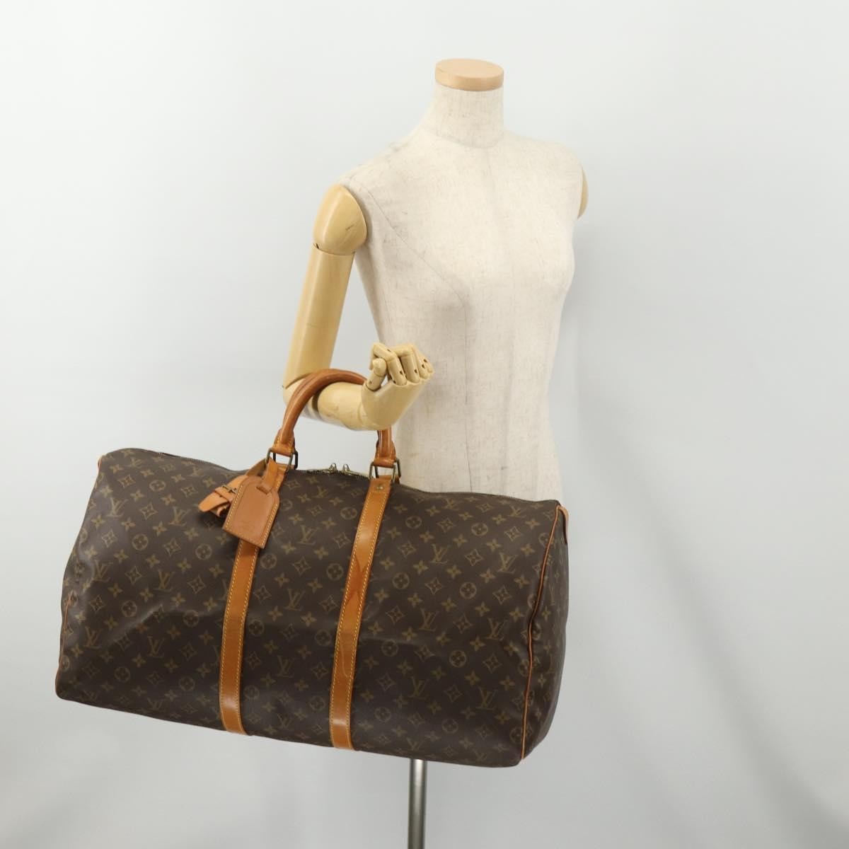Louis Vuitton Keepall Monogram Canvas Brown Canvas Travel Bag Bag (Pre-Owned)
