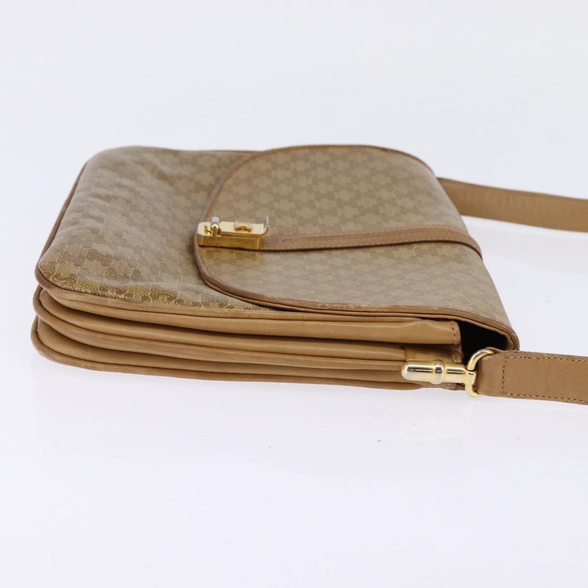 Celine Vintage Macadam Canvas And Leather Beige Canvas Shoulder Bag Bag (Pre-Owned)