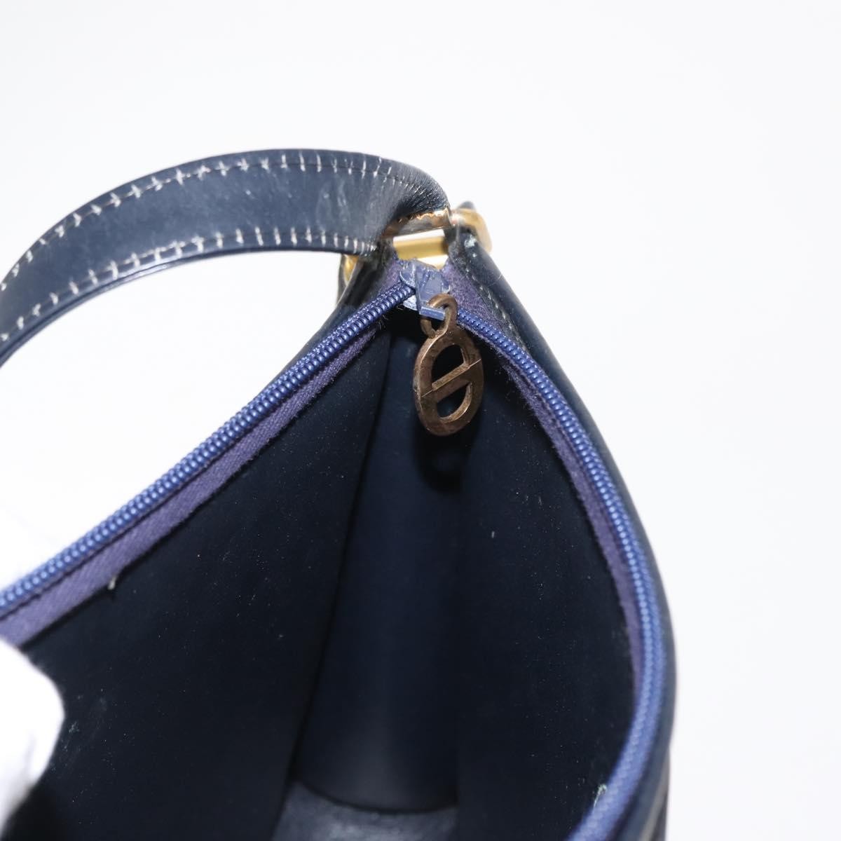 Christian Dior Vintage Cd Trotter Canvas Navy Canvas Shoulder Bag Bag (Pre-Owned)