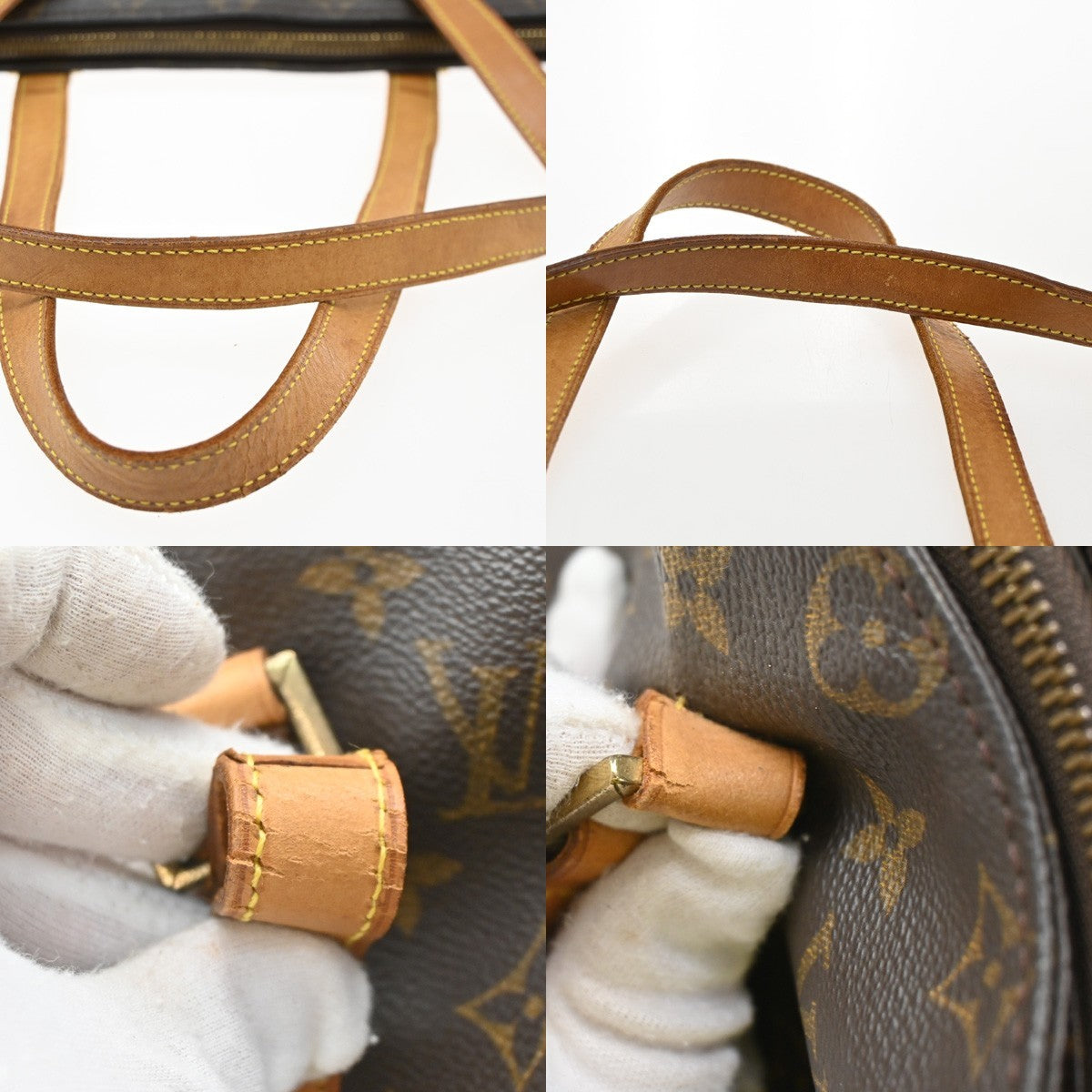 Louis Vuitton Cabas Mezzo Monogram Canvas Brown Canvas Tote Bag Bag (Pre-Owned)