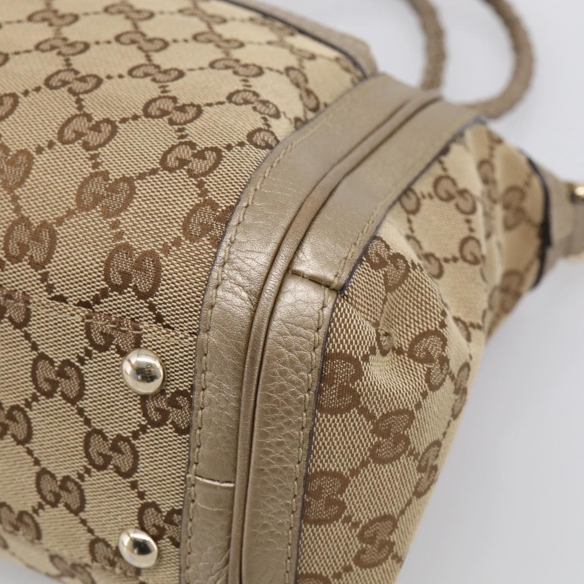 Gucci Bella Convertible Top Handle Gg Canvas Beige Canvas Handbag (Pre-Owned)