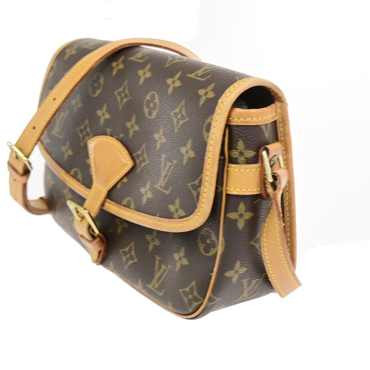 Louis Vuitton Sologne Monogram Canvas Brown Canvas Shoulder Bag Bag (Pre-Owned)