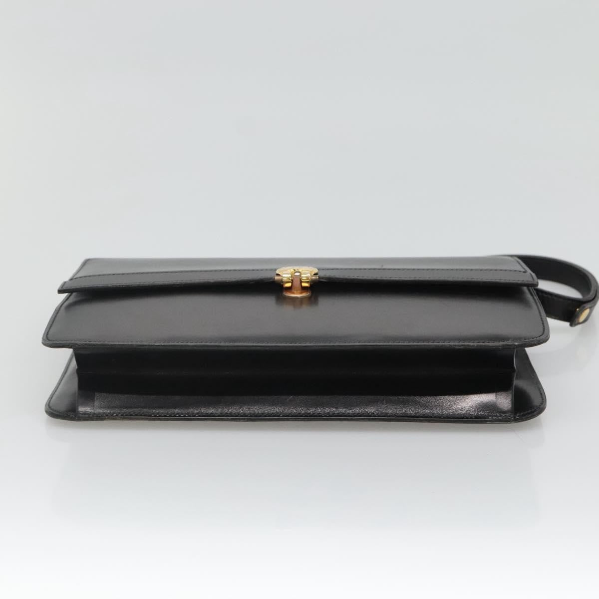 Christian Dior Shoulder Leather Black Leather Shoulder Bag Bag (Pre-Owned)