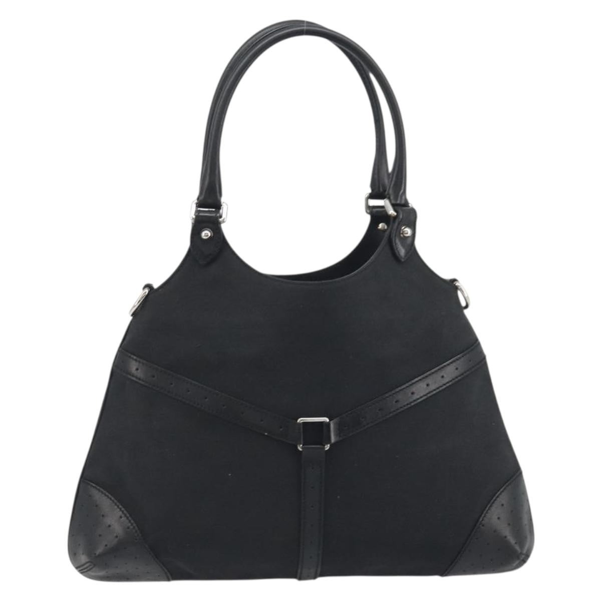 Gucci Reins Web Canvas Black Canvas Shoulder Bag Bag (Pre-Owned)