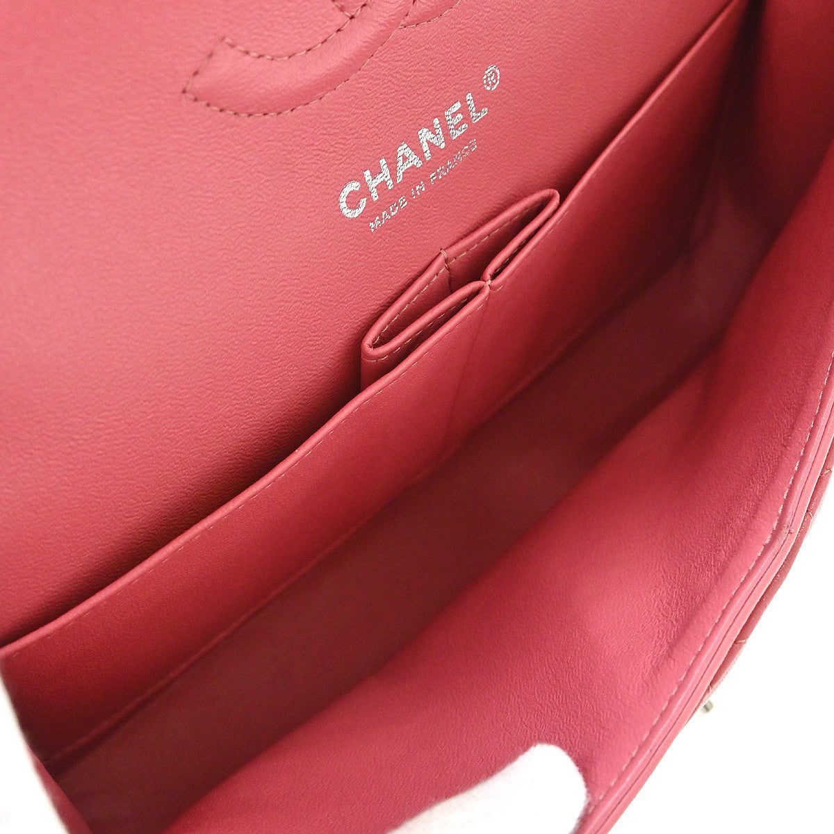 Chanel Timeless - Classic Double Flap Quilted Lambskin Pink Leather Shoulder Bag Bag (Pre-Owned)
