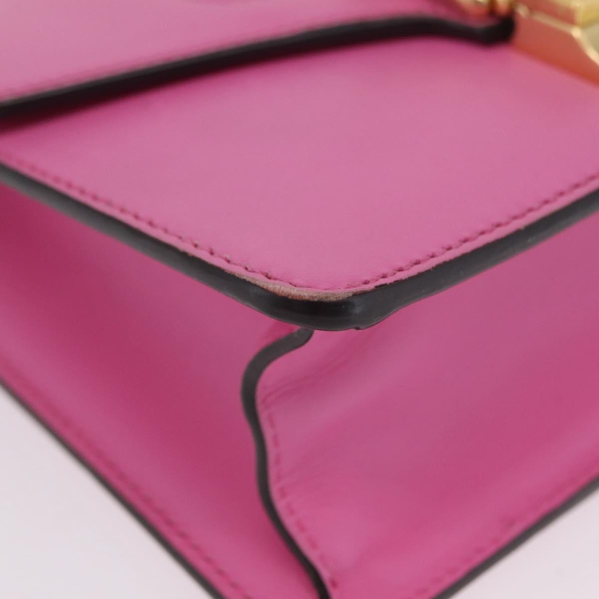Gucci Sylvie Chain Leather Pink Leather Shoulder Bag Bag (Pre-Owned)