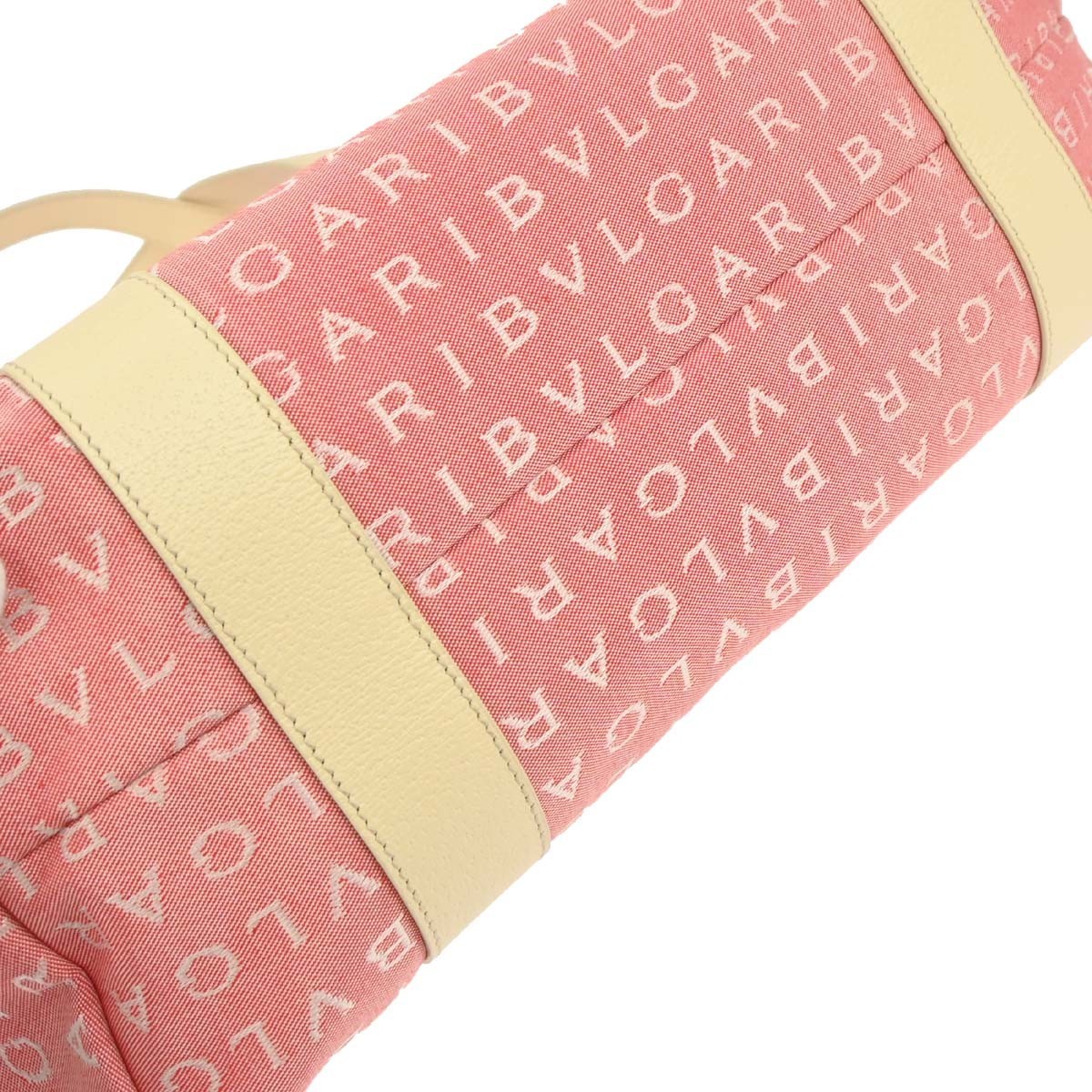 Bvlgari Logomania Canvas Pink Canvas Tote Bag Bag (Pre-Owned)