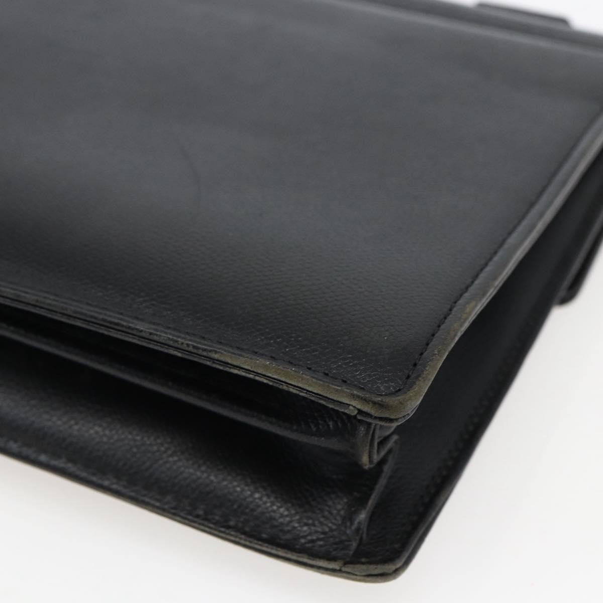 Saint Laurent Handbag Leather Black Leather Handbag (Pre-Owned)