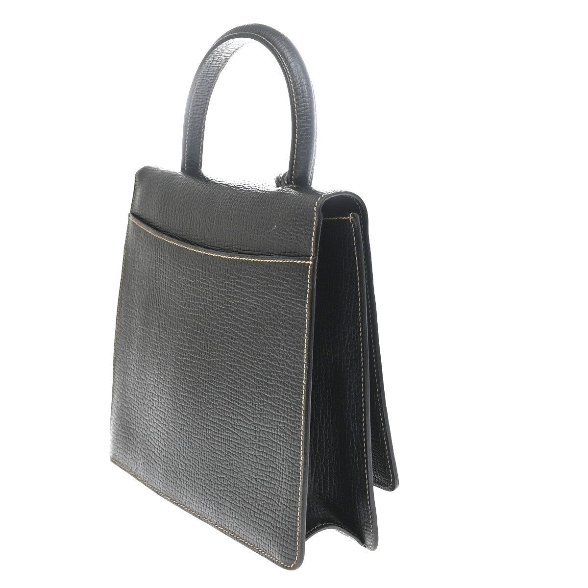 Loewe Barcelona Top Handle Leather Black Leather Handbag (Pre-Owned)