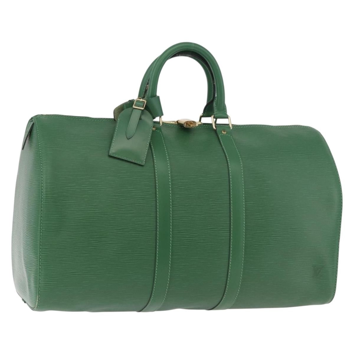 Louis Vuitton Keepall Epi Leather Green Leather Travel Bag Bag (Pre-Owned)