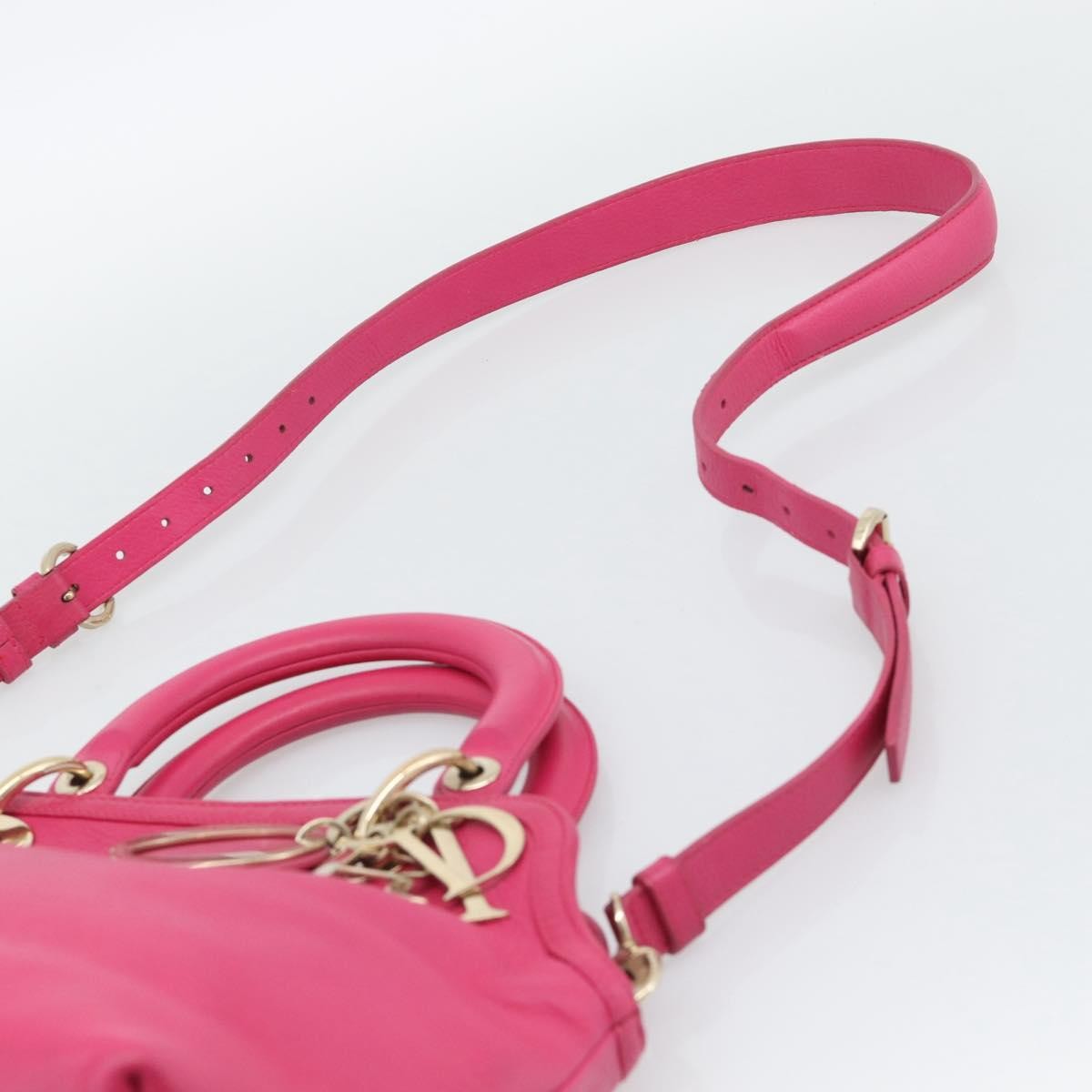 Christian Dior Granville Satchel Leather Pink Leather Handbag (Pre-Owned)