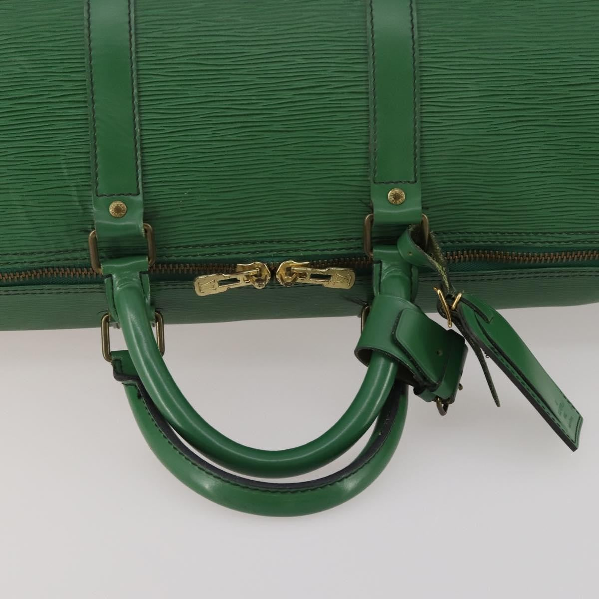 Louis Vuitton Keepall Epi Leather Green Leather Travel Bag Bag (Pre-Owned)