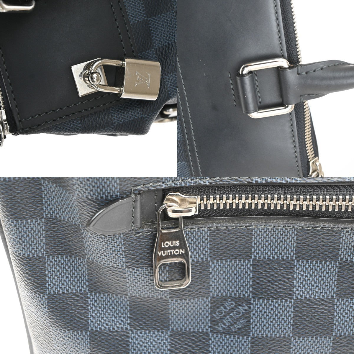 Louis Vuitton Greenwich Damier Cobalt Blue Canvas Tote Bag Bag (Pre-Owned)