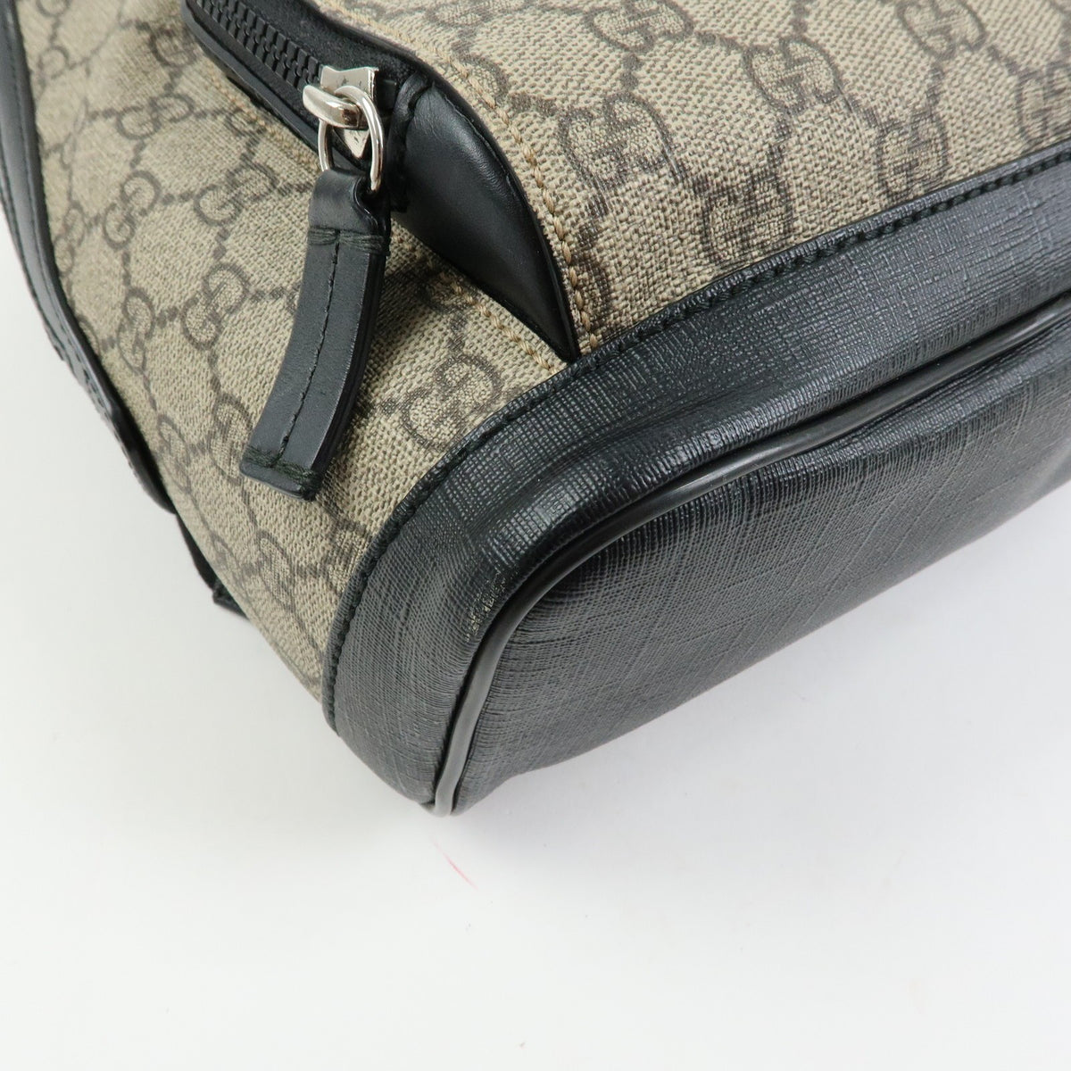 Gucci Zip Pocket Gg Coated Canvas Beige Canvas Backpack Bag (Pre-Owned)