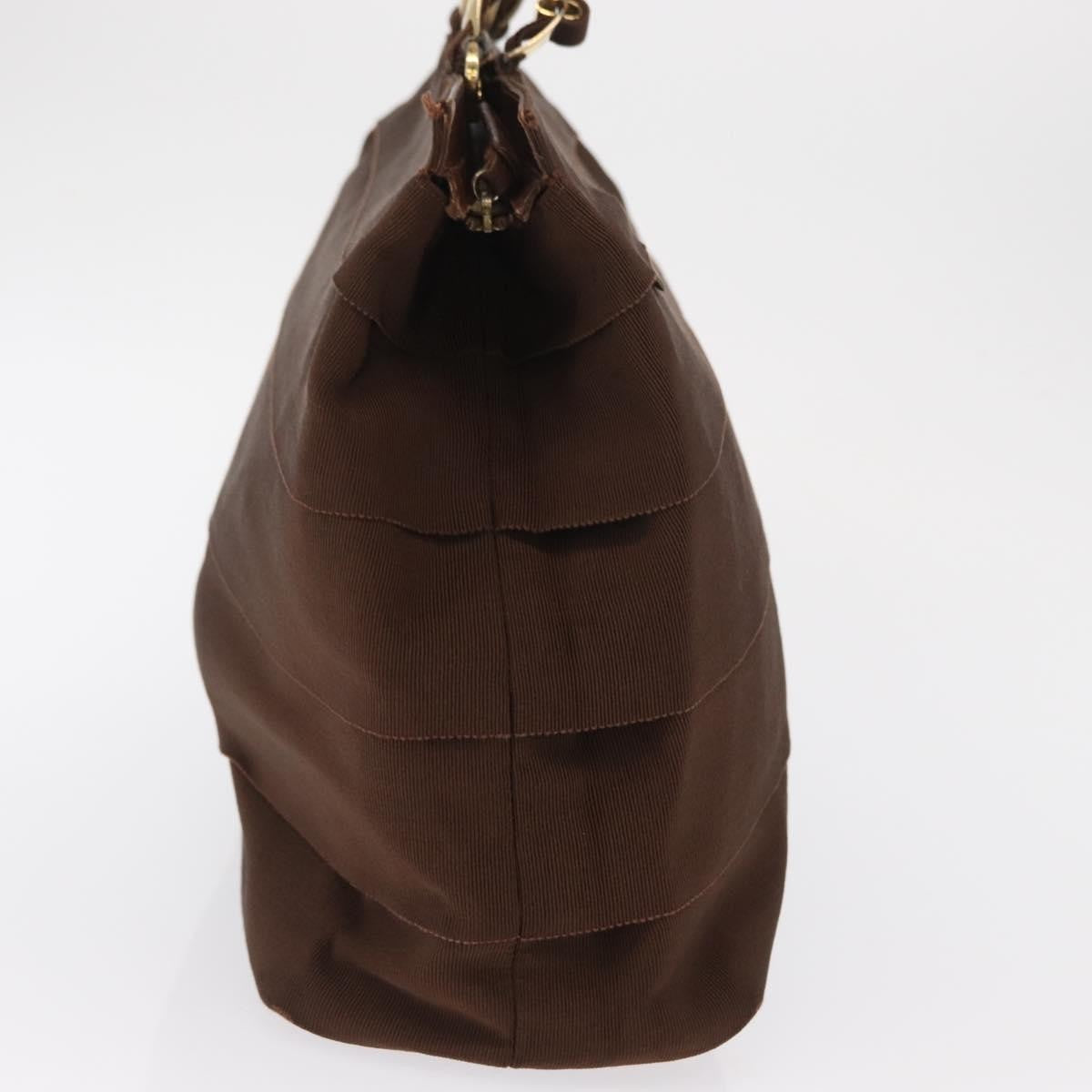 Salvatore Ferragamo Vala Tote Canvas Brown Canvas Tote Bag Bag (Pre-Owned)