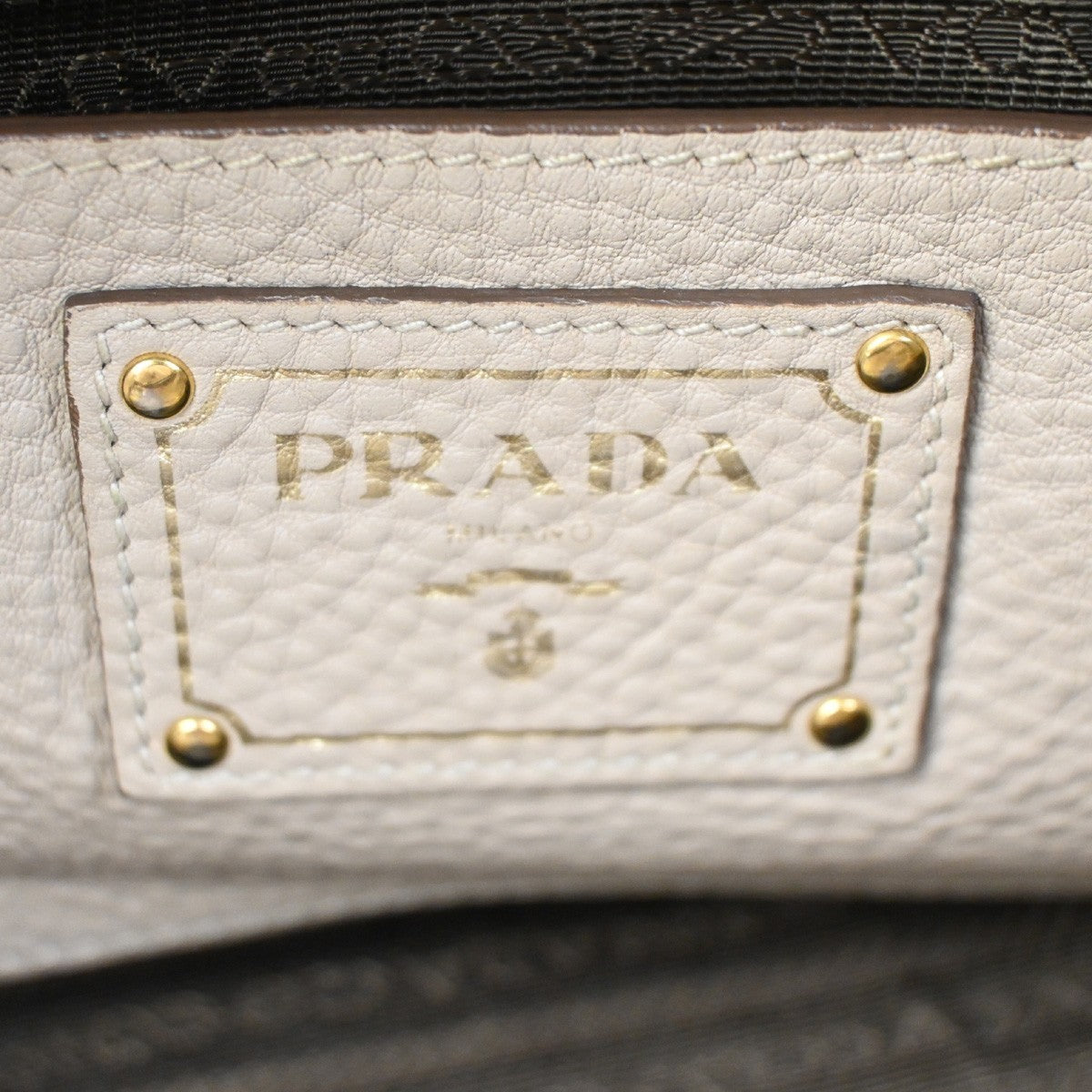 Prada Convertible Open Shopping Tote Vitello Daino Beige Leather Tote Bag Bag (Pre-Owned)