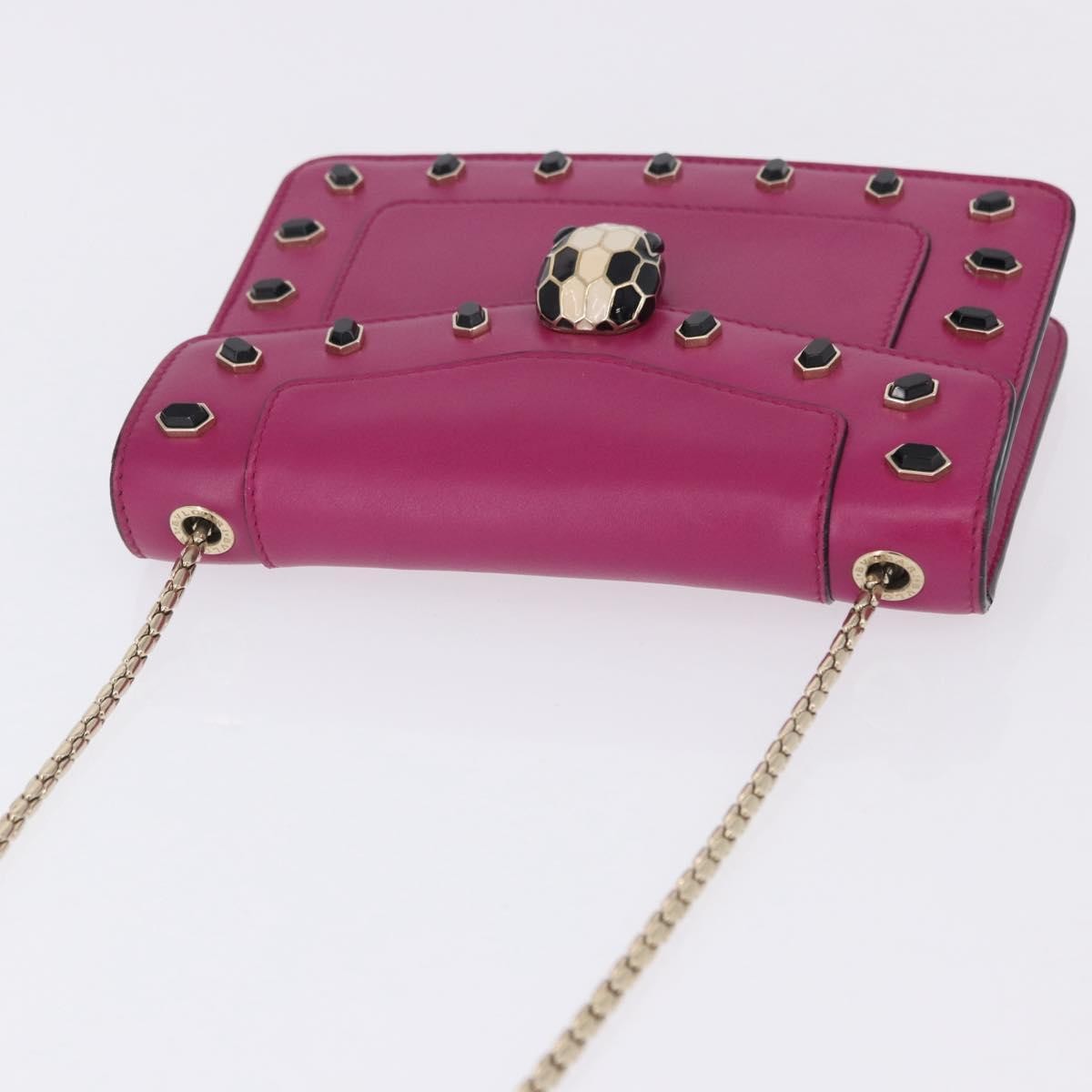 Bvlgari Serpenti Forever Embellished Leather Pink Leather Shoulder Bag Bag (Pre-Owned)