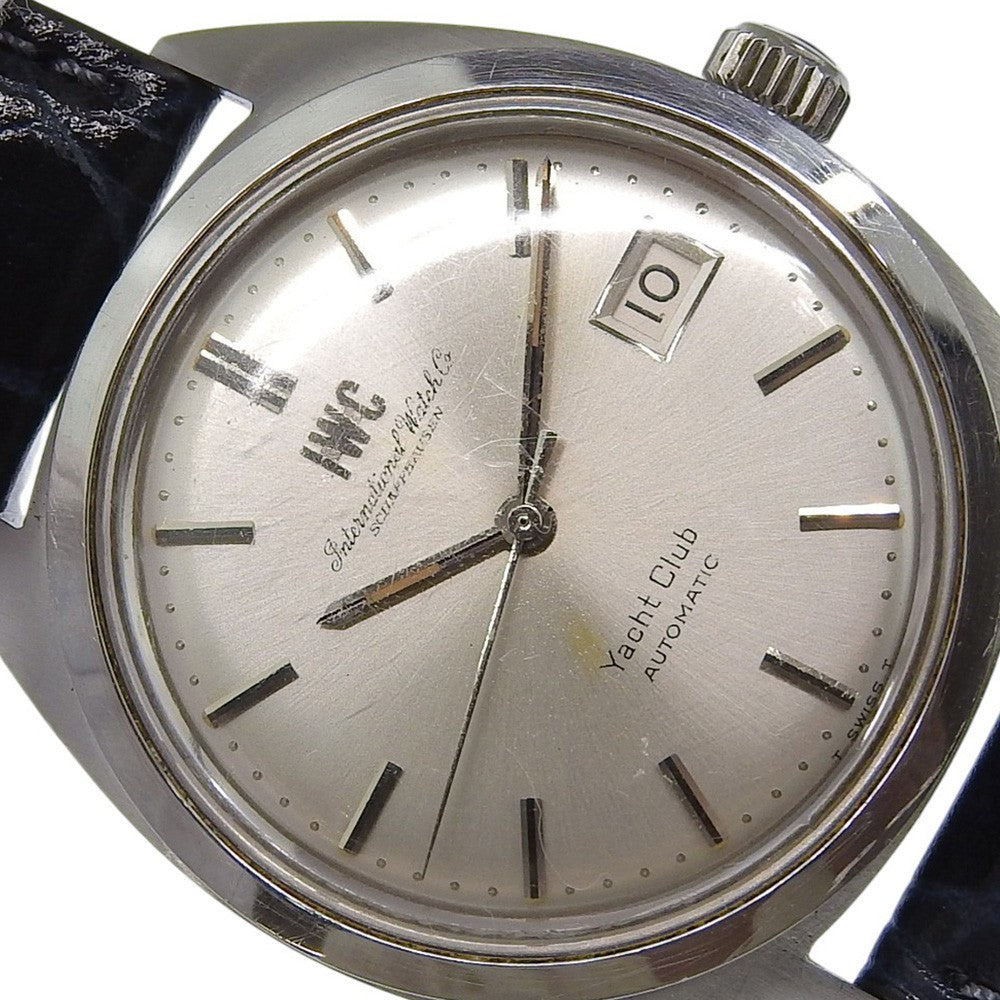 Iwc Schaffhausen Yacht Club Stainless Steel And Leather Watch (Pre-Owned)