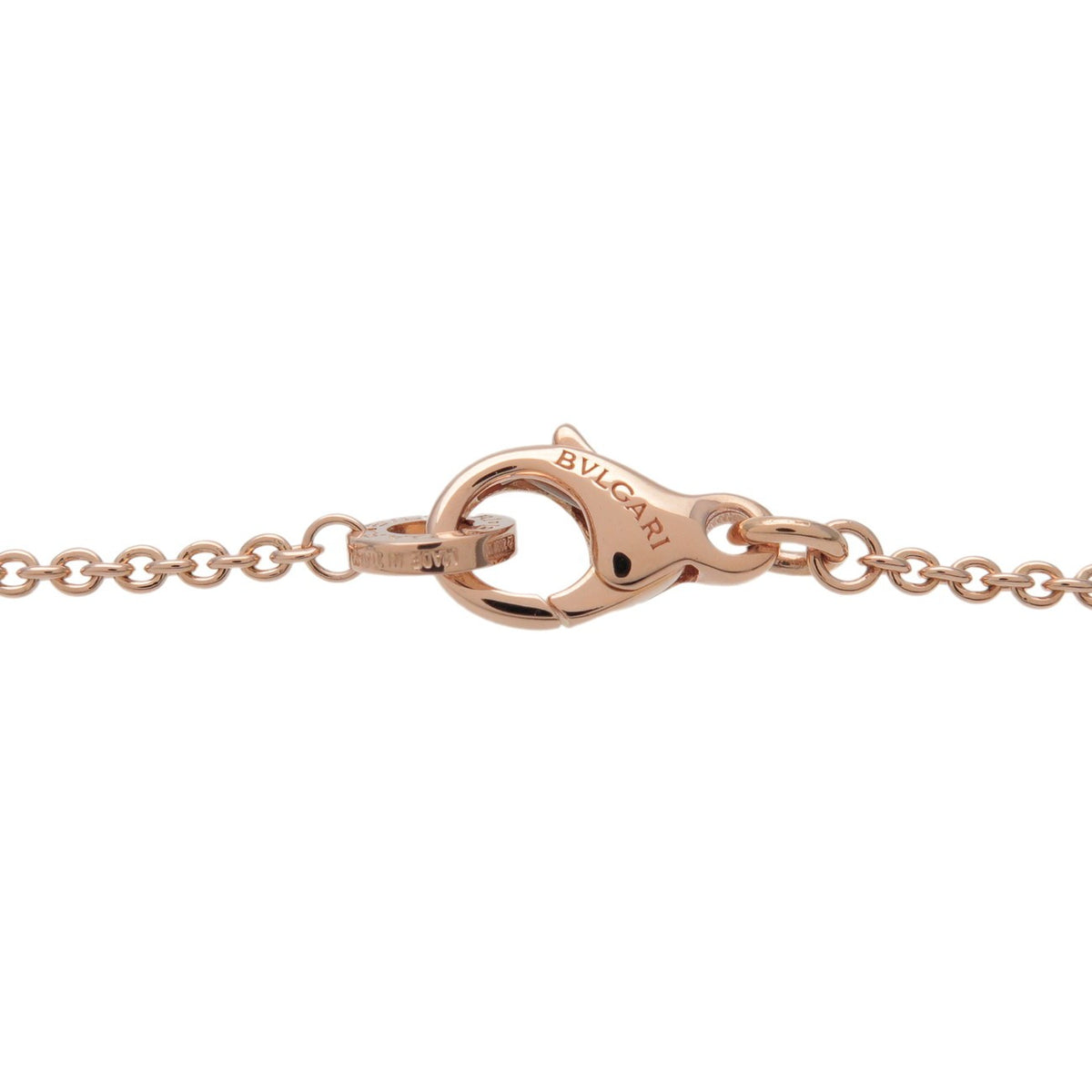 Bvlgari B.Zero1 Pendant 18K Rose Gold And Ceramic With Diamonds Pink Rose_Gold Necklace Jewelry (Pre-Owned)