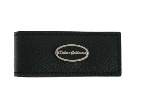 Dolce & Gabbana Green Leather Magnet Money Men's Clip