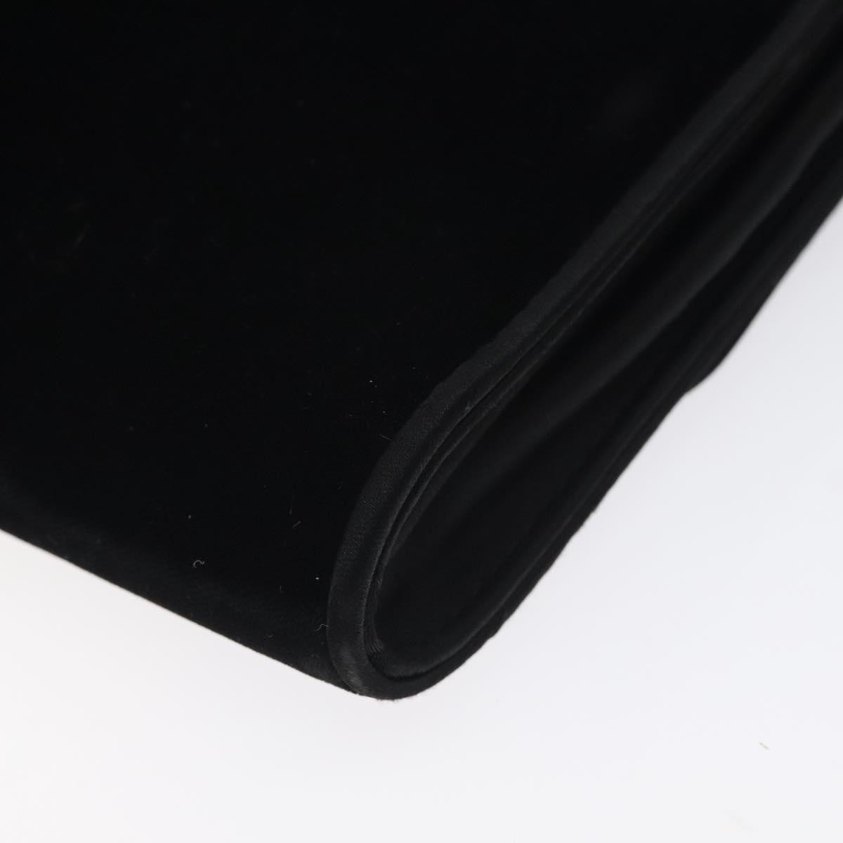 Gucci Vintage Flap Velvet Black Velvet Shoulder Bag Bag (Pre-Owned)