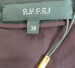 Gucci Women's Velvet Flowers Purple Silk Viscose Satin Gathered Wrap Skirt 300624