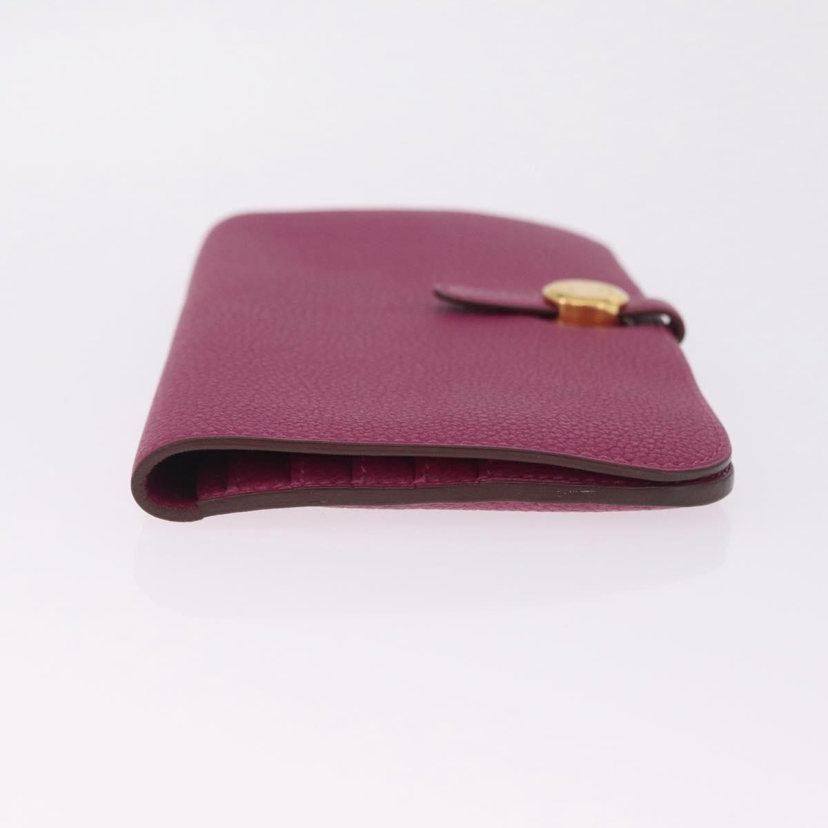 Hermes Dogon Duo Combined Leather Purple Leather Wallets Accessory (Pre-Owned)