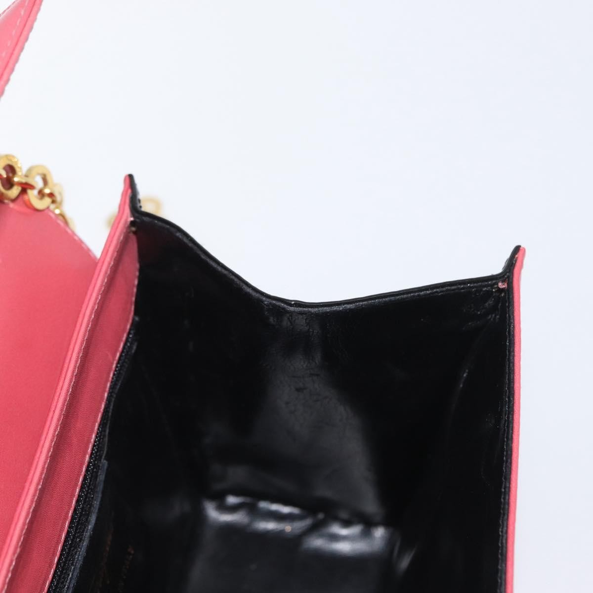 Salvatore Ferragamo Vintage Chain Leather Pink Leather Shoulder Bag Bag (Pre-Owned)
