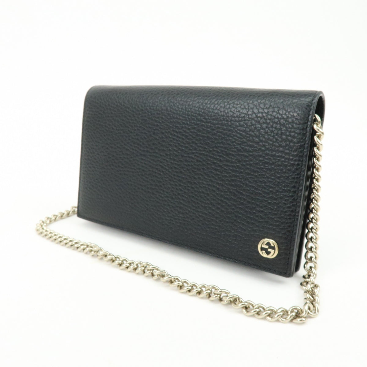 Gucci Betty Chain Wallet (Outlet) Leather Black Leather Crossbody Bag Bag (Pre-Owned)