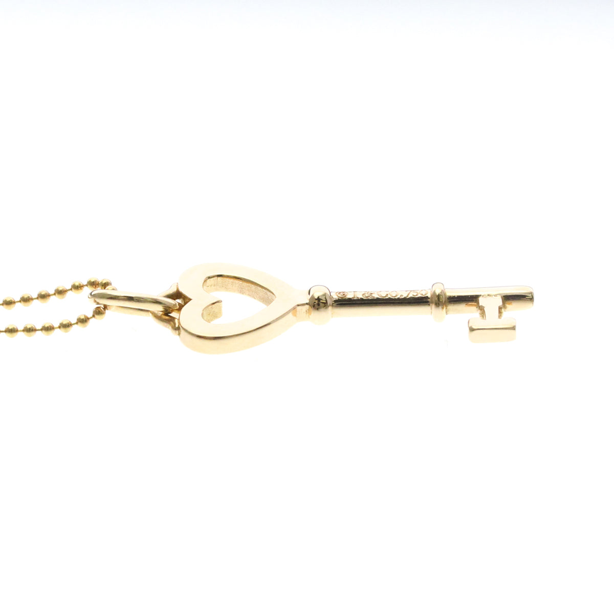 Tiffany & Co. Heart Key Pendant 18K Rose Gold With Diamonds Gold Pink_Gold Necklace Jewelry (Pre-Owned)