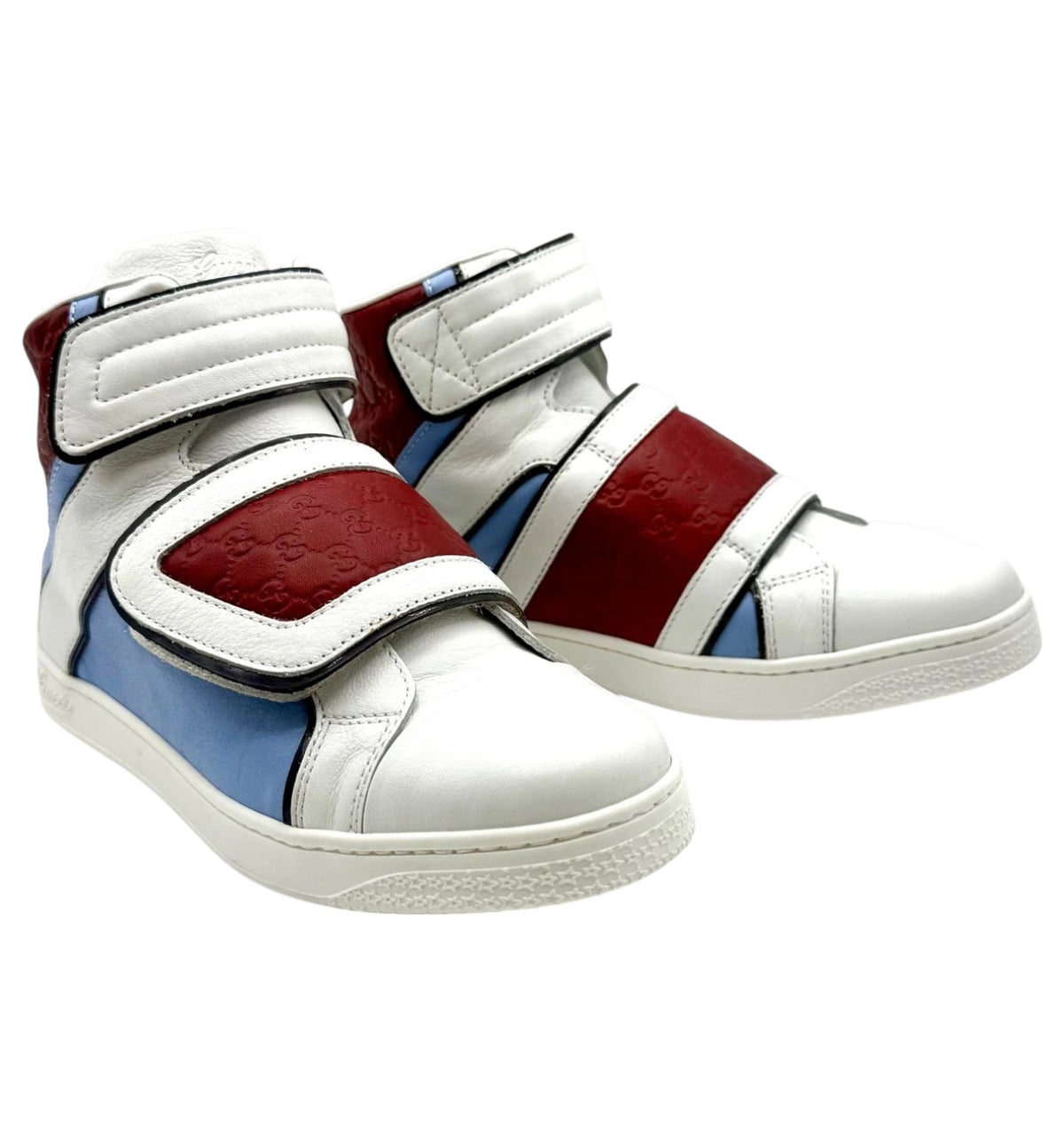 Gucci Kids Coda Pop High-top White Leather Sneakers (30 EU / 12.5 US)