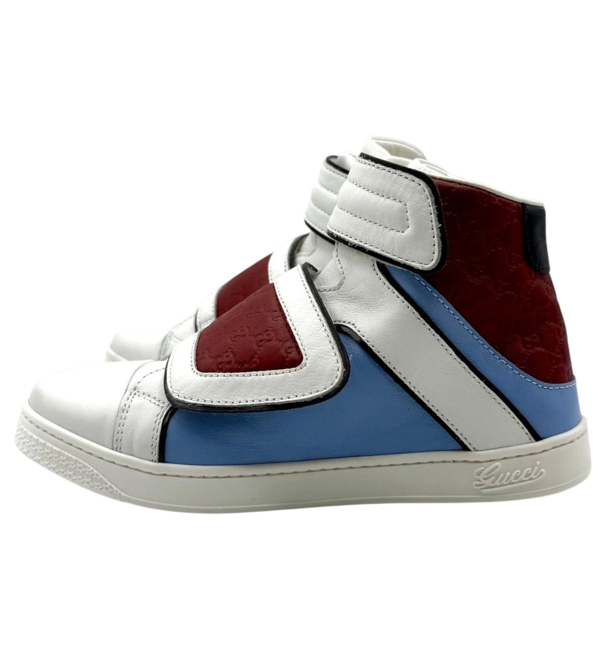 Gucci Kids Coda Pop High-top White Leather Sneakers (30 EU / 12.5 US)