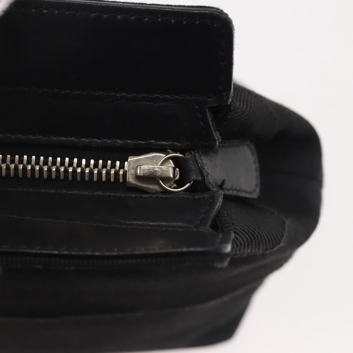 Salvatore Ferragamo Vala Canvas Black Canvas Handbag (Pre-Owned)
