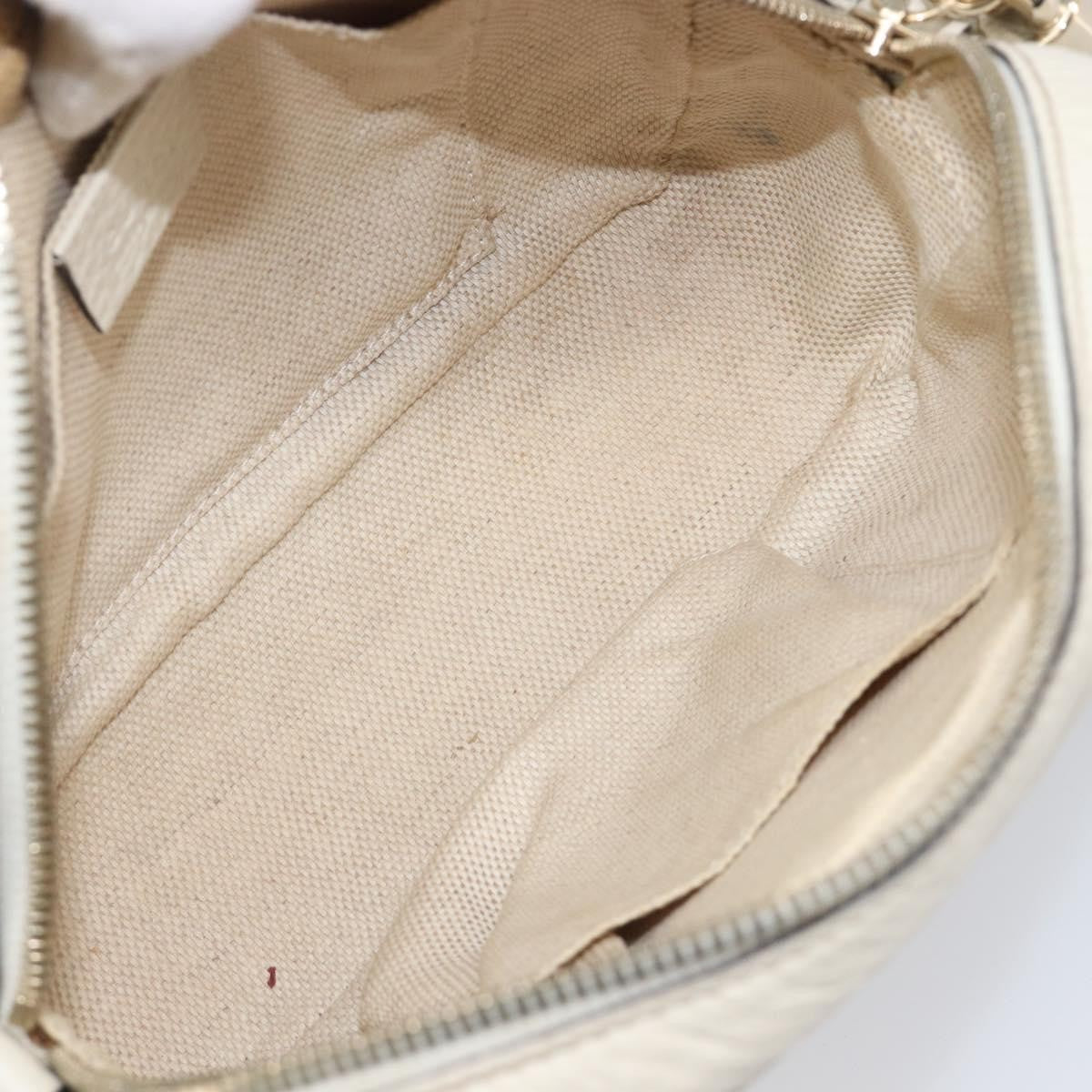 Gucci Soho Disco Leather White Leather Shoulder Bag Bag (Pre-Owned)