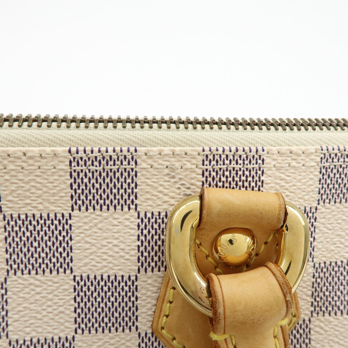 Louis Vuitton Saleya Damier Beige Canvas Handbag (Pre-Owned)