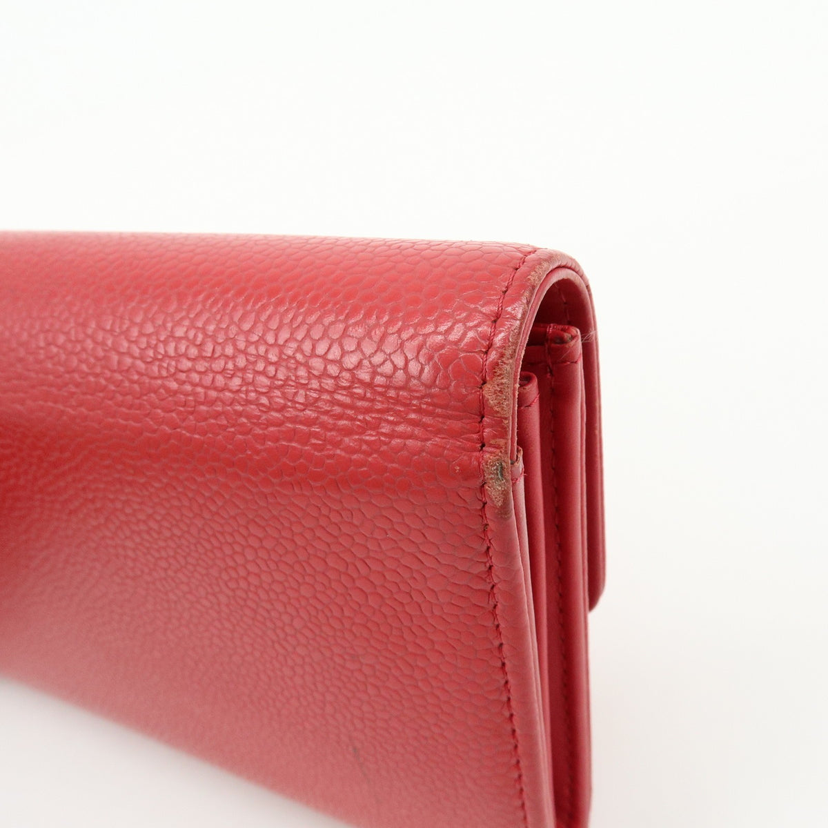 Chanel Timeless Cc Flap Caviar Red Calfskin Wallets Accessory (Pre-Owned)
