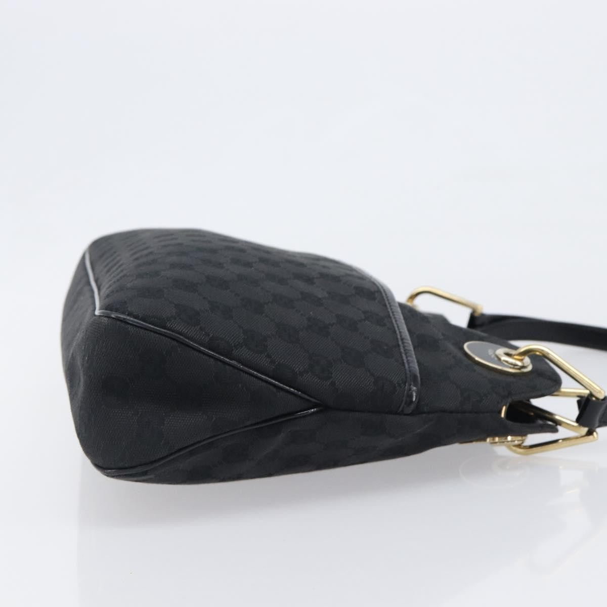 Gucci Twins Tote Gg Canvas With Leather Black Canvas Tote Bag Bag (Pre-Owned)