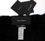 Dolce & Gabbana Elegant Floral Sequined Fur Women's Scarf