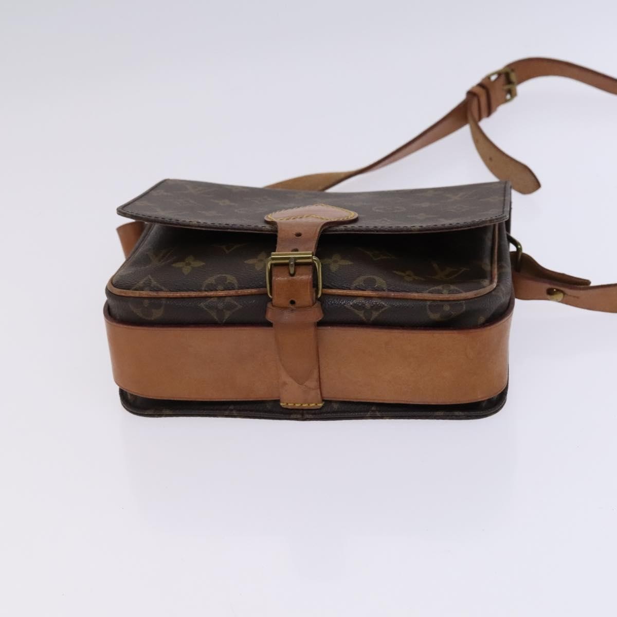 Louis Vuitton Cartouchiere Monogram Canvas Brown Canvas Shoulder Bag Bag (Pre-Owned)