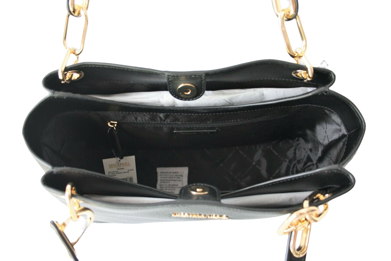 Michael Kors Women's Trisha Large Triple Gusset Leather Shoulder Bag