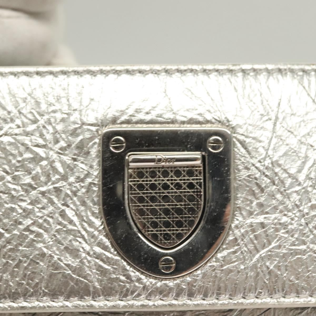 Christian Dior Diorever Leather Silver Leather Bag (Pre-Owned)
