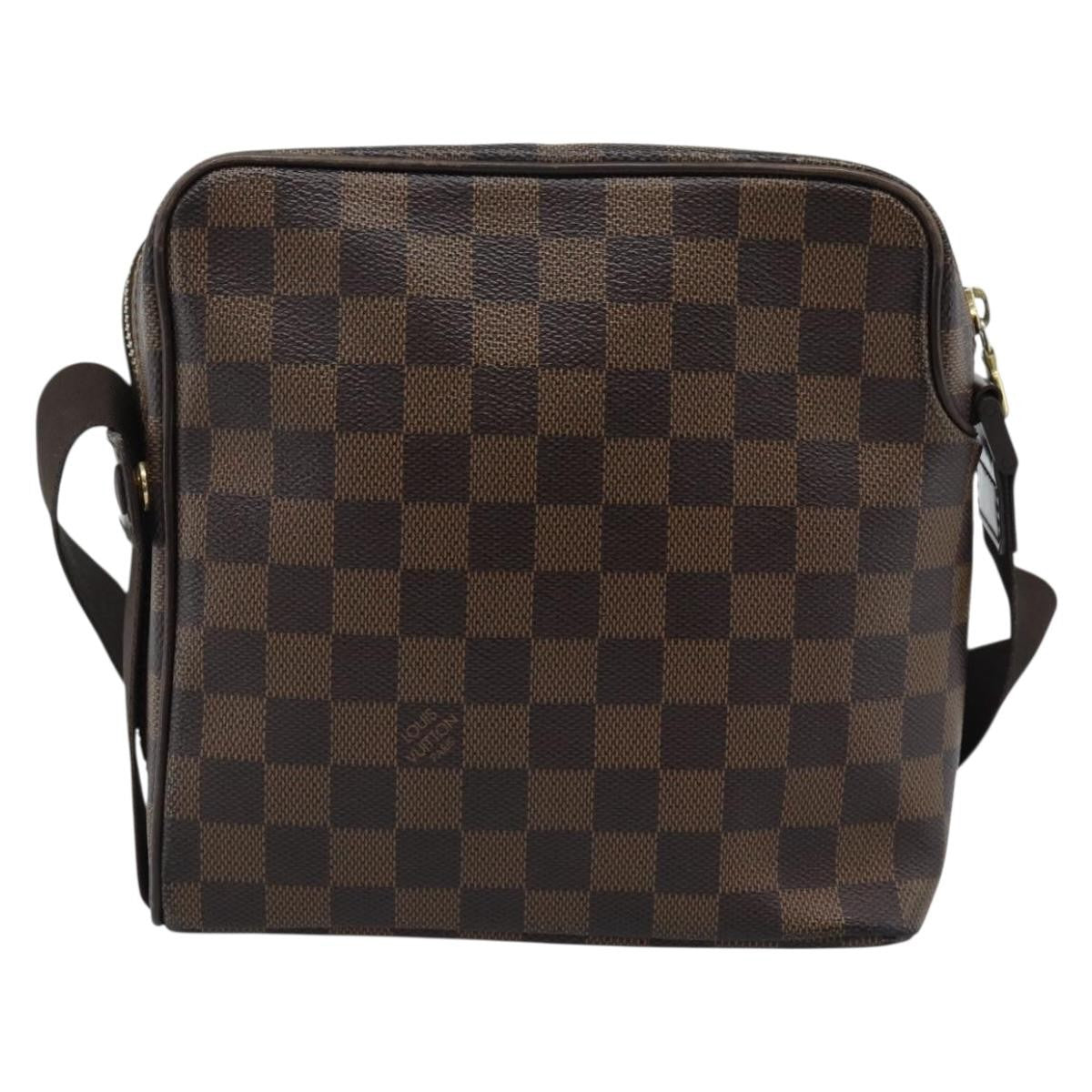 Louis Vuitton Olav Damier Ebene Brown Canvas Shoulder Bag Bag (Pre-Owned)