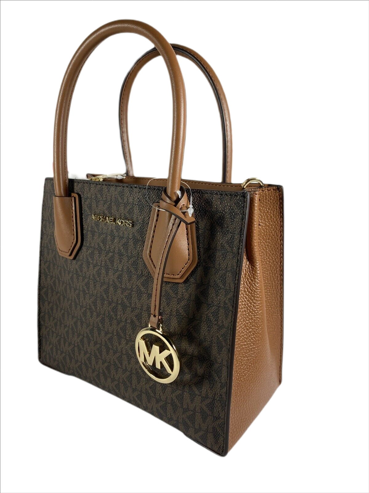 Michael Kors Mercer Brown Medium Messenger Leather Bag