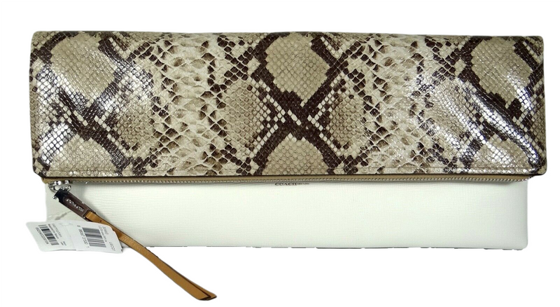 Coach The Large Clutchable in Python Print Leather Bag