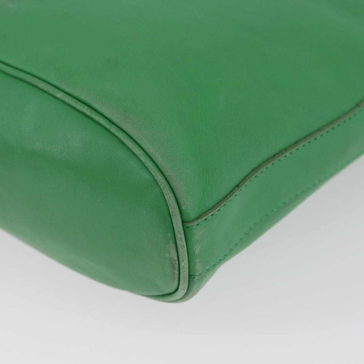 Celine Vintage Leather Green Leather Shoulder Bag Bag (Pre-Owned)