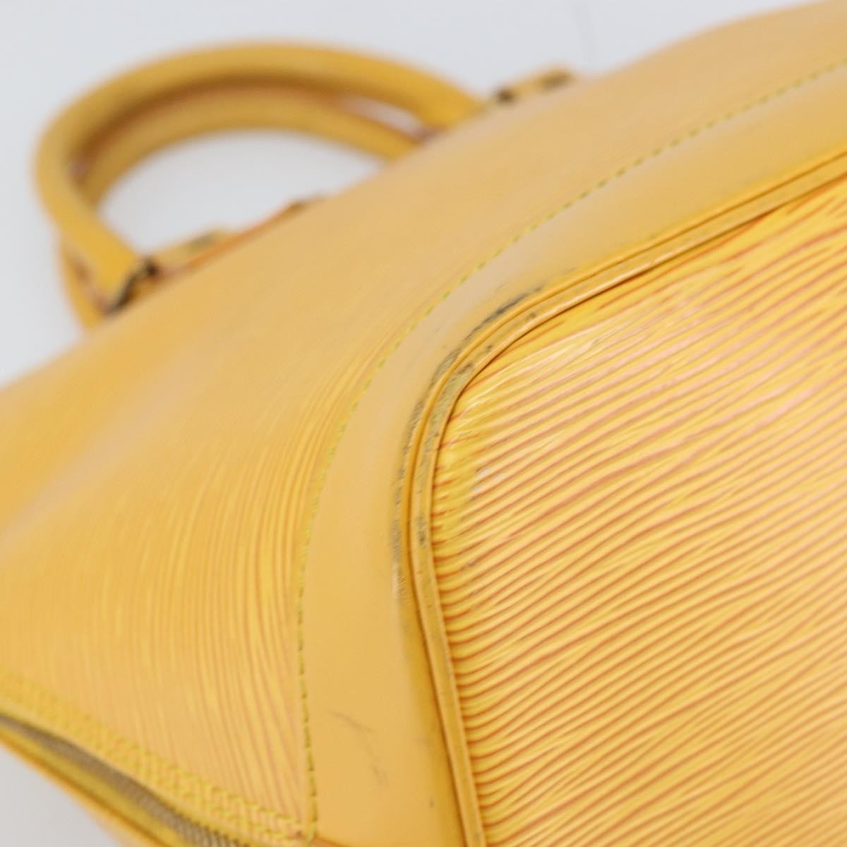Louis Vuitton Alma Epi Leather Yellow Leather Handbag (Pre-Owned)